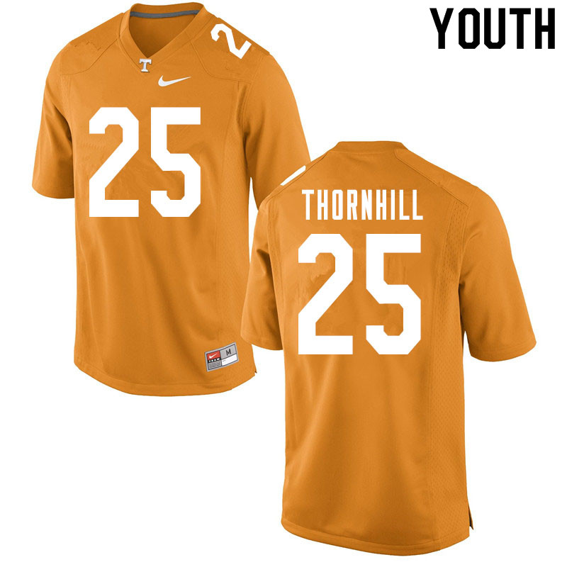 Youth #25 Maceo Thornhill Tennessee Volunteers College Football Jerseys Sale-Orange